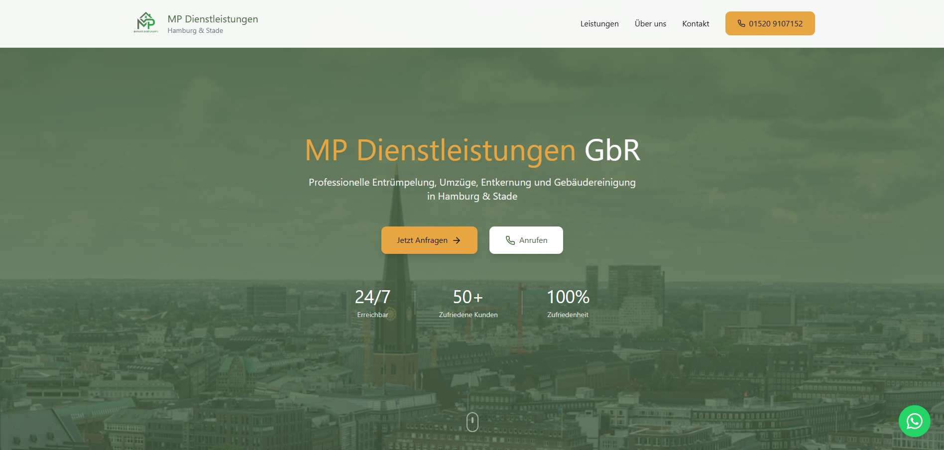MP Dienstleistungen Website